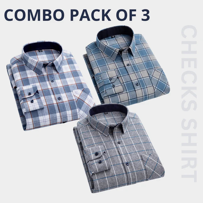 Combo Pack of 3 Men’s Formal Shirts – Stylish & Versatile Collection