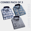 Combo Pack of 3 Men’s Formal Shirts – Stylish & Versatile Collection