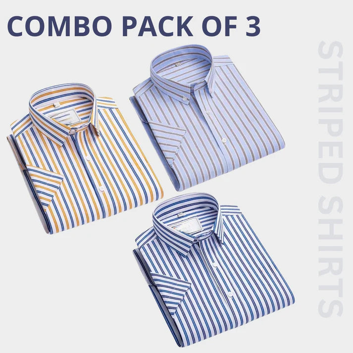 Combo Pack of 3 Men’s Formal Shirts – Stylish & Versatile Collection