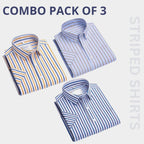 Combo Pack of 3 Men’s Formal Shirts – Stylish & Versatile Collection
