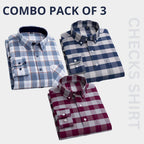 Combo Pack of 3 Men’s Formal Shirts – Stylish & Versatile Collection