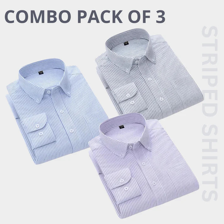 Combo Pack of 3 Men’s Formal Shirts – Stylish & Versatile Collection