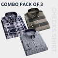 Combo Pack of 3 Men’s Formal Shirts – Stylish & Versatile Collection