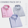 Combo Pack of 3 Men’s Formal Shirts – Stylish & Versatile Collection