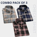 Combo Pack of 3 Men’s Formal Shirts – Stylish & Versatile Collection