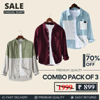 Men's Stylish Casual Shirts Combo Pack