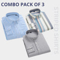 Combo Pack of 3 Men’s Formal Shirts – Stylish & Versatile Collection