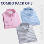 Combo Pack of 3 Men’s Formal Shirts – Stylish & Versatile Collection