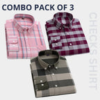 Combo Pack of 3 Men’s Formal Shirts – Stylish & Versatile Collection