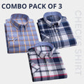 Combo Pack of 3 Men’s Formal Shirts – Stylish & Versatile Collection
