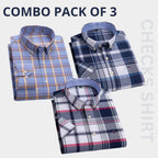 Combo Pack of 3 Men’s Formal Shirts – Stylish & Versatile Collection