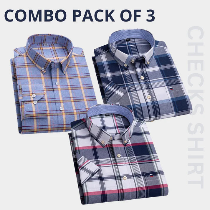 Combo Pack of 3 Men’s Formal Shirts – Stylish & Versatile Collection