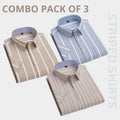 Combo Pack of 3 Men’s Formal Shirts – Stylish & Versatile Collection