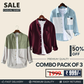 Men's Stylish Casual Shirts Combo Pack