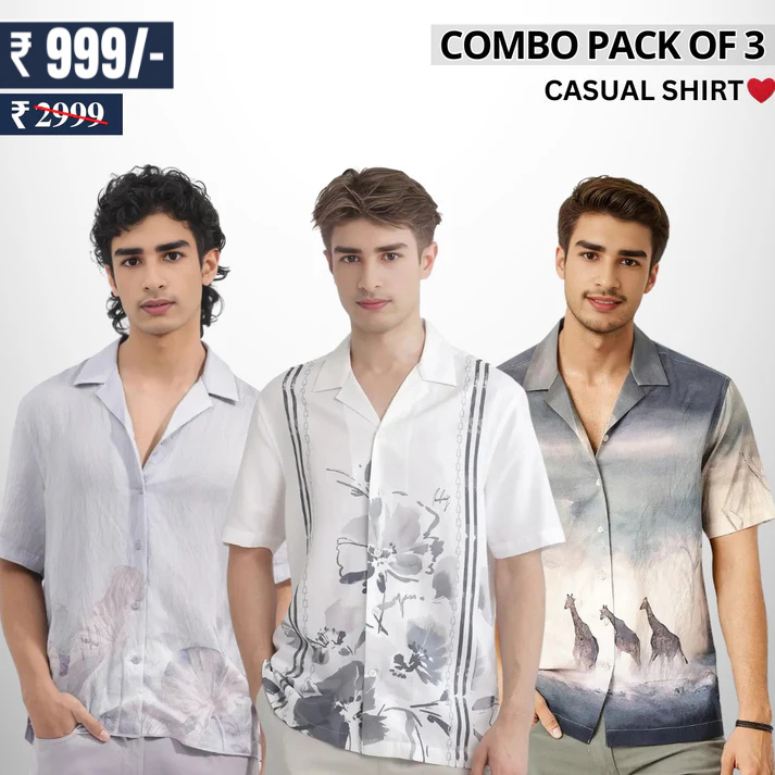 Men's Stylish Casual Shirts Combo Pack