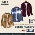 Men's Stylish Casual Shirts Combo Pack