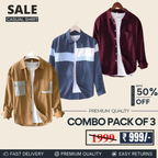 Men's Stylish Casual Shirts Combo Pack