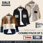 Men's Stylish Casual Shirts Combo Pack