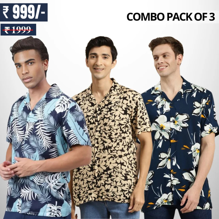 Men's Stylish Casual Shirts Combo Pack