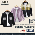 Men's Stylish Casual Shirts Combo Pack