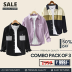 Men's Stylish Casual Shirts Combo Pack