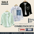 Men's Stylish Casual Shirts Combo Pack