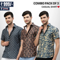Men's Stylish Casual Shirts Combo Pack