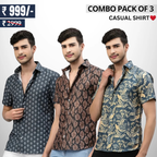 Men's Stylish Casual Shirts Combo Pack