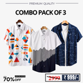 Men's Stylish Casual Shirts Combo Pack