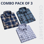 Combo Pack of 3 Men’s Formal Shirts – Stylish & Versatile Collection