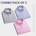 Combo Pack of 3 Men’s Formal Shirts – Stylish & Versatile Collection
