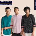 Stylish Branded Casual Shirts with Full Sleeves and Chinese Collar