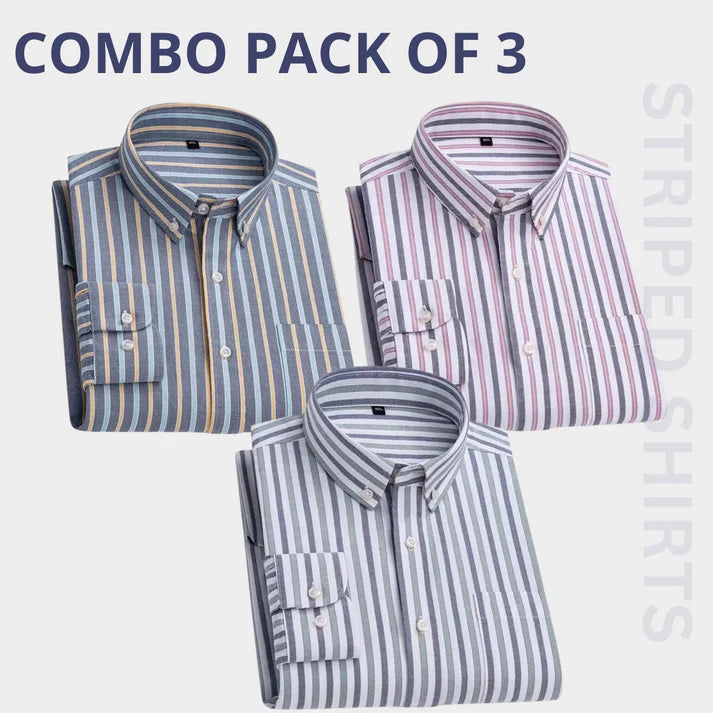 Combo Pack of 3 Men’s Formal Shirts – Stylish & Versatile Collection