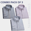 Combo Pack of 3 Men’s Formal Shirts – Stylish & Versatile Collection