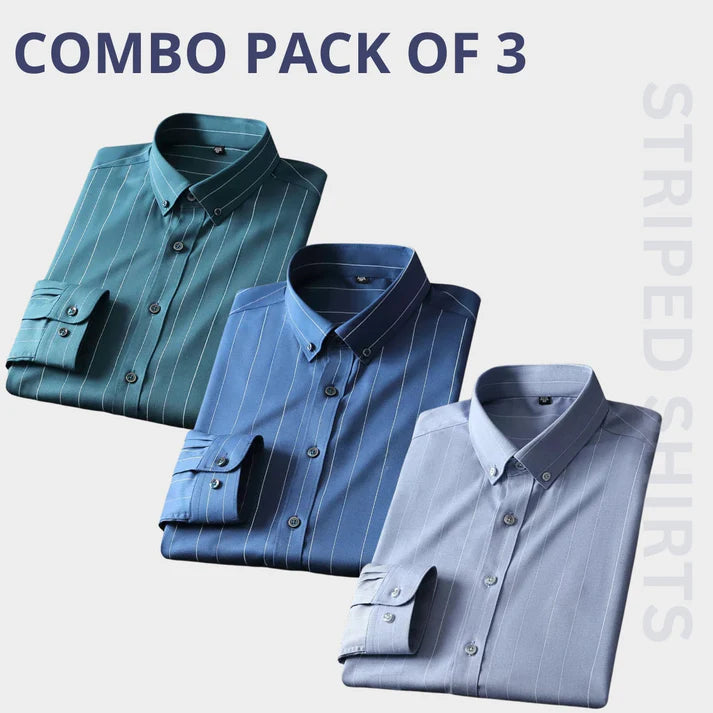 Combo Pack of 3 Men’s Formal Shirts – Stylish & Versatile Collection