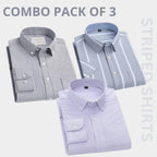 Combo Pack of 3 Men’s Formal Shirts – Stylish & Versatile Collection