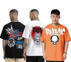 Oversized Baggy Fit Cotton Printed T-Shirts for Men – Pack of 3 Multicolor