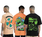 Oversized Baggy Fit Cotton Printed T-Shirts for Men – Pack of 3 Multicolor