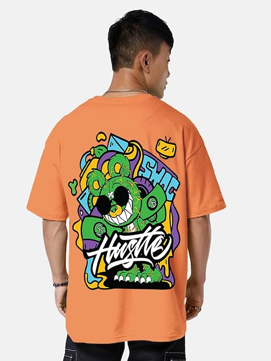 Oversized Baggy Fit Cotton Printed T-Shirts for Men – Pack of 3 Multicolor