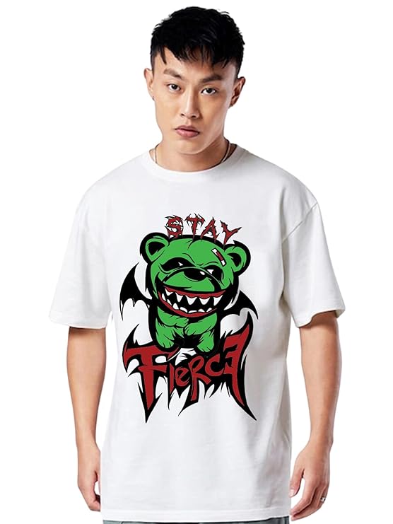 Oversized Baggy Fit Cotton Printed T-Shirts for Men – Pack of 3 Multicolor