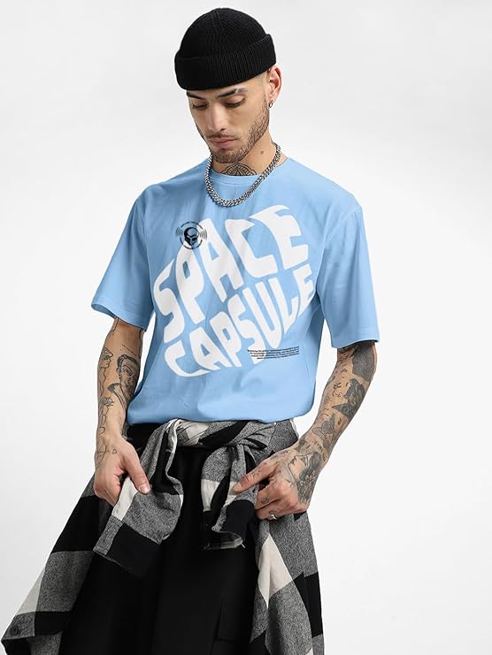 Oversized Baggy Fit Cotton Printed T-Shirts for Men – Pack of 3 Multicolor