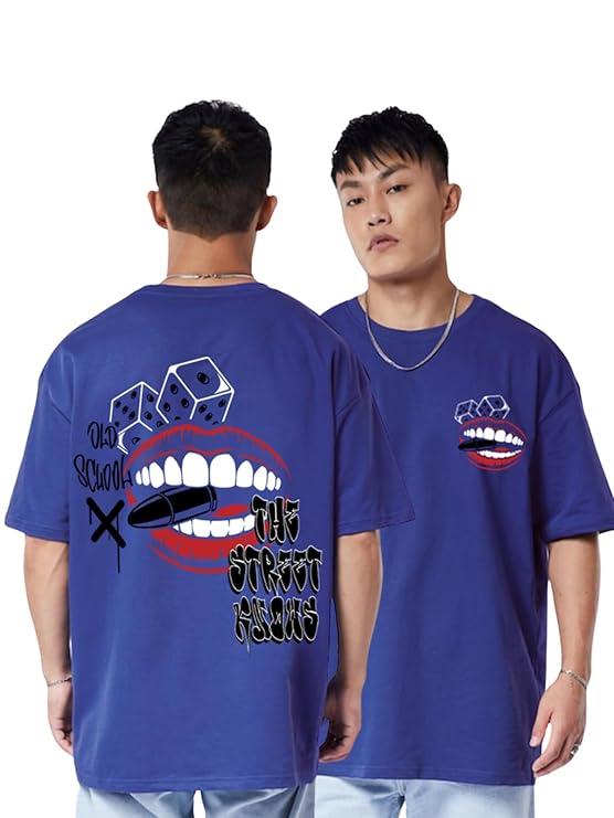 Oversized Baggy Fit Cotton Printed T-Shirts for Men – Pack of 3 Multicolor