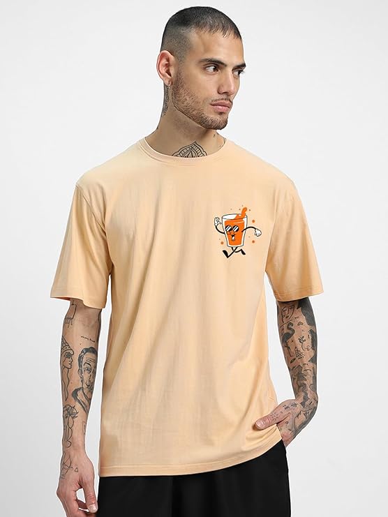 Oversized Baggy Fit Cotton Printed T-Shirts for Men – Pack of 3 Multicolor