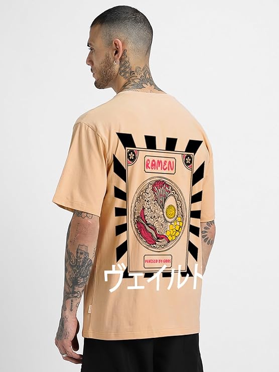 Oversized Baggy Fit Cotton Printed T-Shirts for Men – Pack of 3 Multicolor
