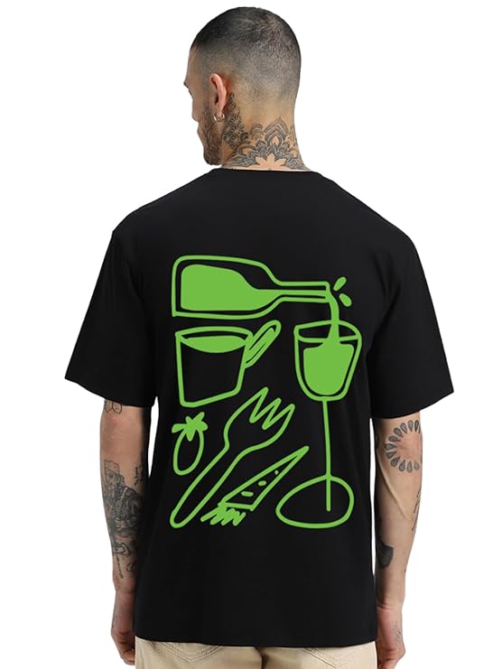 Oversized Baggy Fit Cotton Printed T-Shirts for Men – Pack of 3 Multicolor
