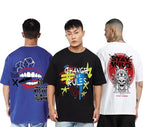 Oversized Baggy Fit Cotton Printed T-Shirts for Men – Pack of 3 Multicolor