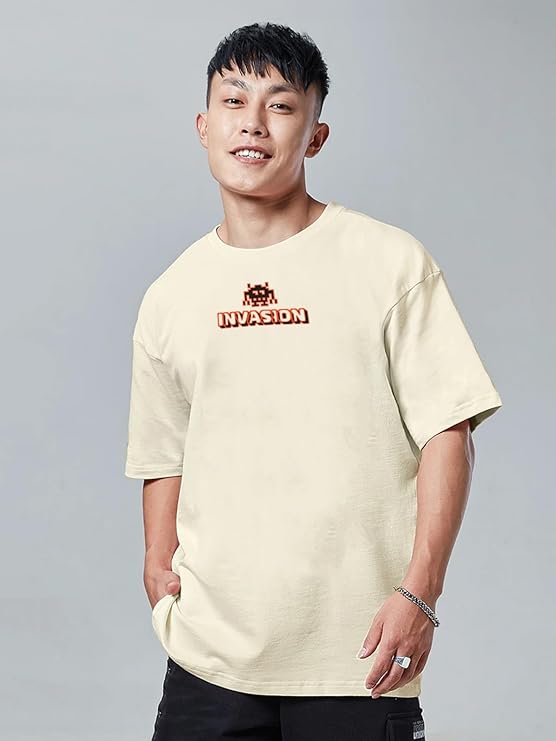 Oversized Baggy Fit Cotton Printed T-Shirts for Men – Pack of 3 Multicolor