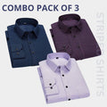 Combo Pack of 3 Men’s Formal Shirts – Stylish & Versatile Collection
