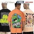 Oversized Baggy Fit Cotton Printed T-Shirts for Men – Pack of 3 Multicolor