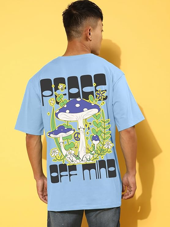 Oversized Baggy Fit Cotton Printed T-Shirts for Men – Pack of 3 Multicolor